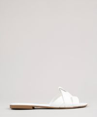 Rasteira-Feminina-Oneself-Texturizada-Croco-com-Tiras-Transpassadas-Branca-9683138-Branco_1