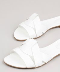 Rasteira-Feminina-Oneself-Texturizada-Croco-com-Tiras-Transpassadas-Branca-9683138-Branco_2