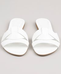 Rasteira-Feminina-Oneself-Texturizada-Croco-com-Tiras-Transpassadas-Branca-9683138-Branco_4