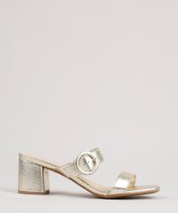 Tamanco-Feminino-Oneself-Salto-Medio-com-Fivela--Dourado-9808982-Dourado_1
