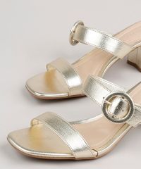 Tamanco-Feminino-Oneself-Salto-Medio-com-Fivela--Dourado-9808982-Dourado_2