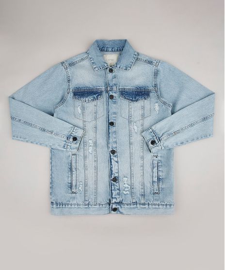 Jaqueta-Jeans-Infantil-Destroyed--Azul-Claro-9660403-Azul_Claro_1