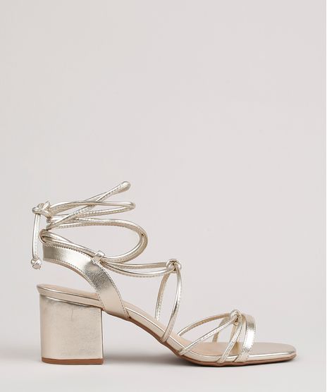 Sandalia-Feminina-Oneself-Salto-Quadrado-Metalizada-com-Tiras-e-Amarracao-Dourada-9805962-Dourado_1