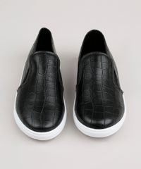 Tenis-Slip-On-Feminino-Via-Uno-Texturizado-Croco--Preto-9815399-Preto_4