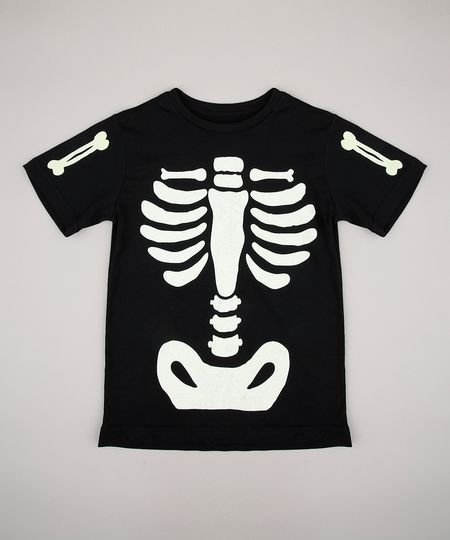 Camiseta-Infantil-Halloween-Brilha-no-Escuro-Esqueleto-Manga-Curta-Preta-9706615-Preto_1