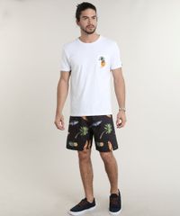 Camiseta-Masculina-com-Bolso--Sunset--Manga-Curta-Gola-Careca--Branca-9766768-Branco_3