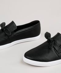 Tenis-Slip-On-Feminino-Via-Uno-com-Laco-Preto-9814908-Preto_5