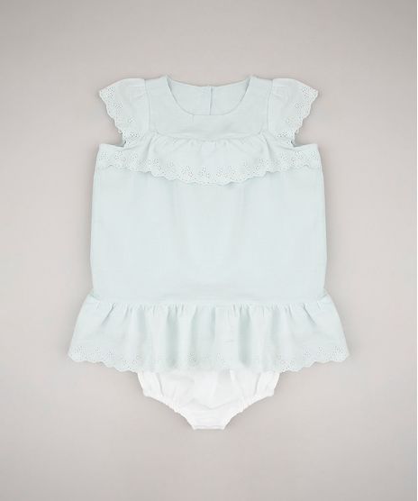 Vestido-Infantil-com-Laise-Manga-Curta---Calcinha-Verde-Claro-9582567-Verde_Claro_1
