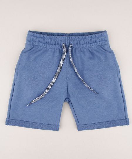 Bermuda-Infantil-em-Moletom-com-Bolso--Azul-9548922-Azul_1