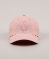 Boné Rosa Masculino Aba Curva Frente