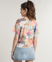 Blusa-Feminina-Estampada-Ilha-Manga-Curta-Decote-Redondo-Laranja-Claro-9715813-Laranja_Claro_2