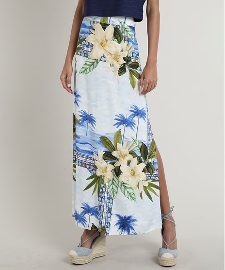 Saia-Feminina-Longa-Estampada-de-Praia-com-Fendas-Off-White-9643840-Off_White_1