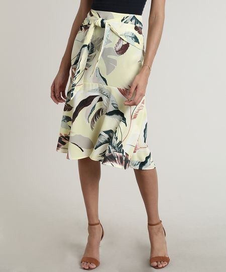 Saia-Feminina-Midi-Estampada-de-Folhagem-com-Faixa-para-Amarrar-Amarela-Claro-9649862-Amarelo_Claro_1 Saia-Feminina-Midi-Estampada-de-Folhagem-com-Faixa-para-Amarrar-Amarela-Claro-9649862-Amarelo_Claro_1