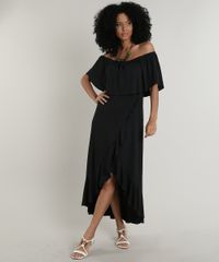 Vestido-Feminino-Midi-Mullet-Ciganinha-com-Babado-Manga-Curta-Preto-9718064-Preto_1