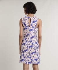 Vestido-Feminino-Curto-Estampado-de-Folhagem-Sem-Manga-Rose-9696045-Rose_2