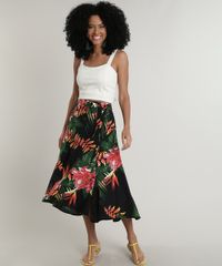 Saia-Feminina-Midi-Mullet-Estampada-Floral-com-Linho-e-Faixa-Preta-9645436-Preto_3