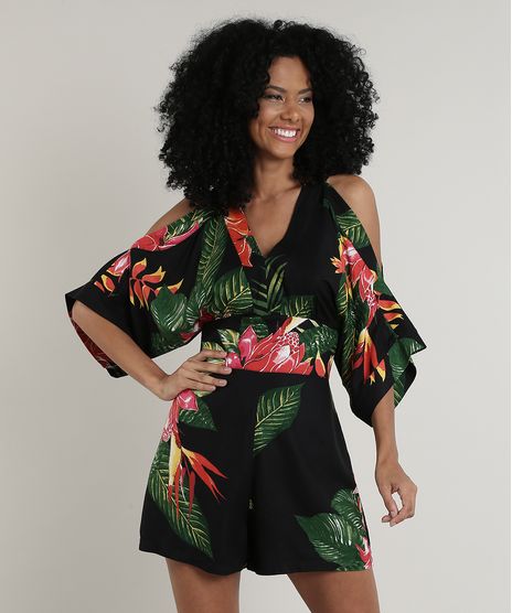 Macaquinho-Feminino-Open-Shoulder-Estampado-Floral-Manga-3-4-Preto-9654714-Preto_1