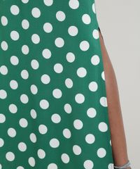 Saia-Feminina-Longa-Estampada-de-Poa-com-Fendas--Verde-9643841-Verde_4