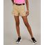 Short-de-Sarja-Feminino-Cargo-Cintura-Alta-com-Bolsos-e-Cinto-Bege-9756067-Bege_1