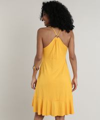 Vestido-Feminino-Curto-com-Argola-e-Babado-Alca-Fina-Mostarda-9694167-Mostarda_2