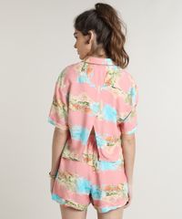 Camisa-Feminina-Estampada-Praia-Aquarelada-com-Fenda-Manga-Curta-Rosa-9703821-Rosa_2