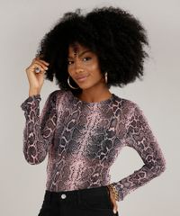 Blusa-Feminina-Estampada-Animal-Print-Cobra-em-Tule-Manga-Longa-Decote-Redondo-Rosa-9696183-Rosa_1