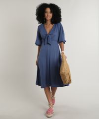 Vestido-Feminino-Midi-com-No-Manga-Curta-Azul-9718066-Azul_3