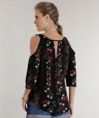 Blusa-Open-Shoulder-Estampada-de-Borboletas-Verde-Escuro-8541721-Verde_Escuro_2