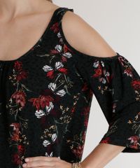 Blusa-Open-Shoulder-Estampada-de-Borboletas-Verde-Escuro-8541721-Verde_Escuro_4