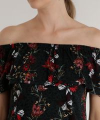 Blusa-Ombro-a-Ombro-Estampada-de-Borboletas-Verde-Escuro-8537146-Verde_Escuro_4