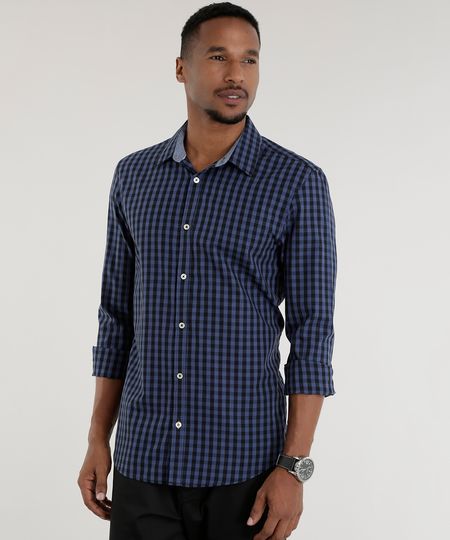 Camisa-Slim-Estampada-Xadrez-Azul-Marinho-8443146-Azul_Marinho_1 Camisa-Slim-Estampada-Xadrez-Azul-Marinho-8443146-Azul_Marinho_1