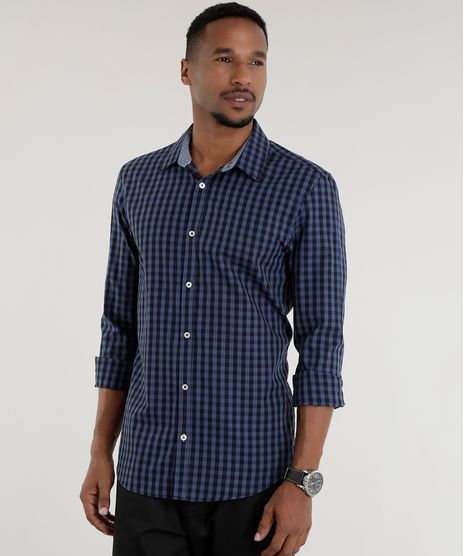 Camisa-Slim-Estampada-Xadrez-Azul-Marinho-8443146-Azul_Marinho_1