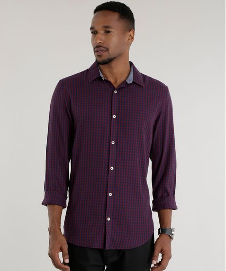 Camisa-Slim-Estampada-Xadrez-Vinho-8443146-Vinho_1