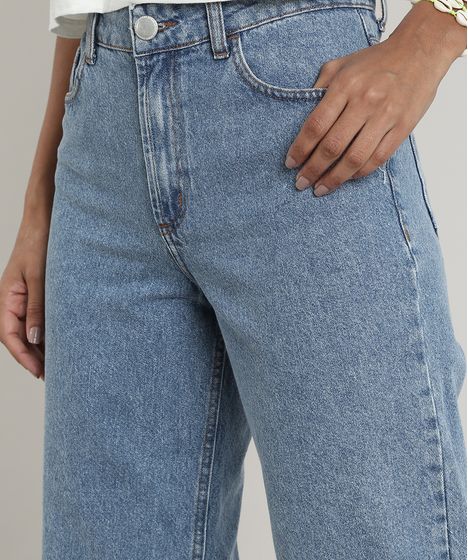 calça pantacourt jeans c&a
