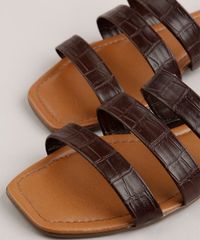 Rasteira-Feminina-Via-Uno-Texturizada-Croco-com-Tiras--Marrom-Escuro-9683853-Marrom_Escuro_2