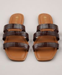 Rasteira-Feminina-Via-Uno-Texturizada-Croco-com-Tiras--Marrom-Escuro-9683853-Marrom_Escuro_4