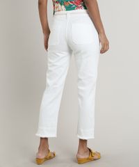 Calca-de-Sarja-Feminina-Cropped-Barra-Desfiada-com-Recortes-e-Cinto--Off-White-9753908-Off_White_2