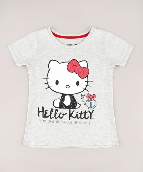 Blusa-Infantil-Hello-Kitty-Manga-Curta-Cinza-Mescla-Claro-9680218-Cinza_Mescla_Claro_1