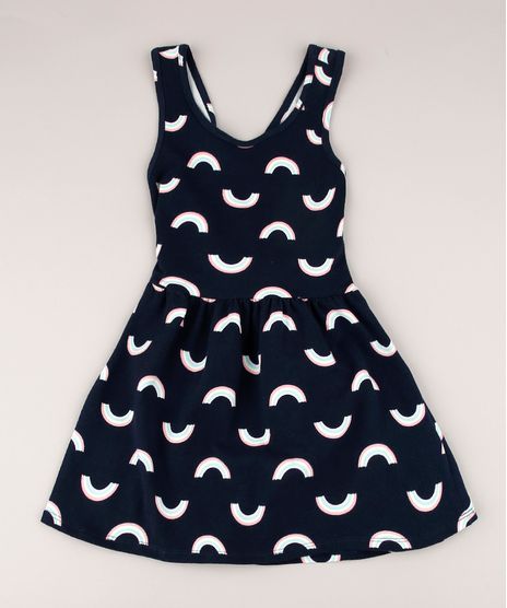 Vestido-Infantil-Estampado-de-Arco-Iris-com-Vazado-Alcas-Cruzadas-Azul-Marinho-9705316-Azul_Marinho_1