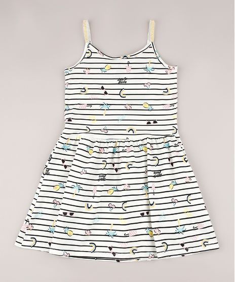 Vestido-Infantil-Listrado-Tropical-com-Laco-e-Lurex-Alcas-Finas-Off-White-9745058-Off_White_1