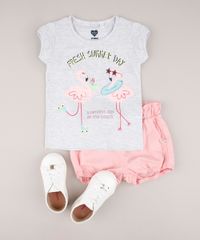 Blusa-Infantil-Flamingos-Manga-Curta-Cinza-Mescla-Claro-9679490-Cinza_Mescla_Claro_3