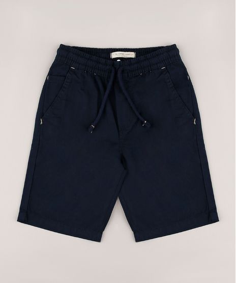 Bermuda-de-Sarja-Infantil-com-Cordao-e-Bolsos-Azul-Marinho-9690566-Azul_Marinho_1