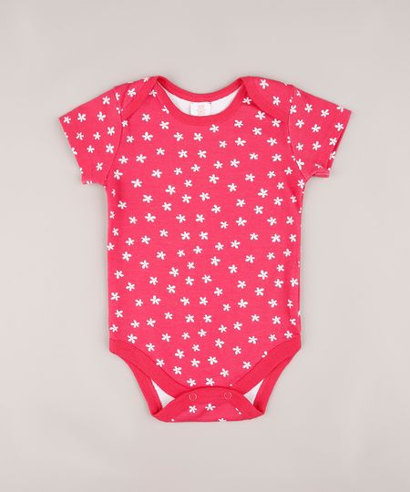 Body-Infantil-Estampado-Floral-Manga-Curta-Rosa-Escuro-9602180-Rosa_Escuro_1
