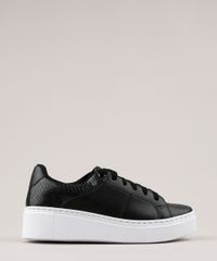 Tenis-Feminino-Oneself-Flatform-com-Recortes-Texturizados-Cobra-Preto-9726089-Preto_1