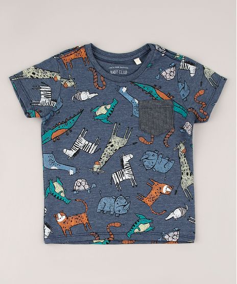 Camiseta-Infantil-Estampada-de-Bichos-com-Bolso-Manga-Curta-Azul-9765965-Azul_1