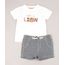 Conjunto-Infantil-de-Camiseta--Little-Lion--Manga-Curta-Off-White---Bermuda-Listrada-Chumbo-9574529-Chumbo_1