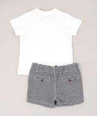 Conjunto-Infantil-de-Camiseta--Little-Lion--Manga-Curta-Off-White---Bermuda-Listrada-Chumbo-9574529-Chumbo_2