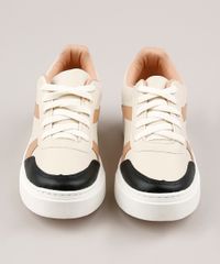 Tenis-Feminino-Oneself-Flatform-com-Recortes-Bege-Claro-9698017-Bege_Claro_4