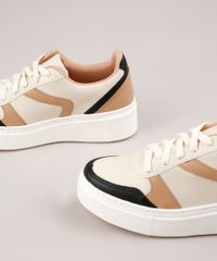 Tenis-Feminino-Oneself-Flatform-com-Recortes-Bege-Claro-9698017-Bege_Claro_5