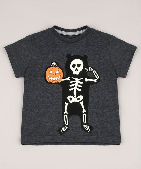 Camiseta-Infantil-Halloween-Esqueleto-Brilha-no-Escuro-Manga-Curta-Cinza-Mescla-Escuro-9702932-Cinza_Mescla_Escuro_1